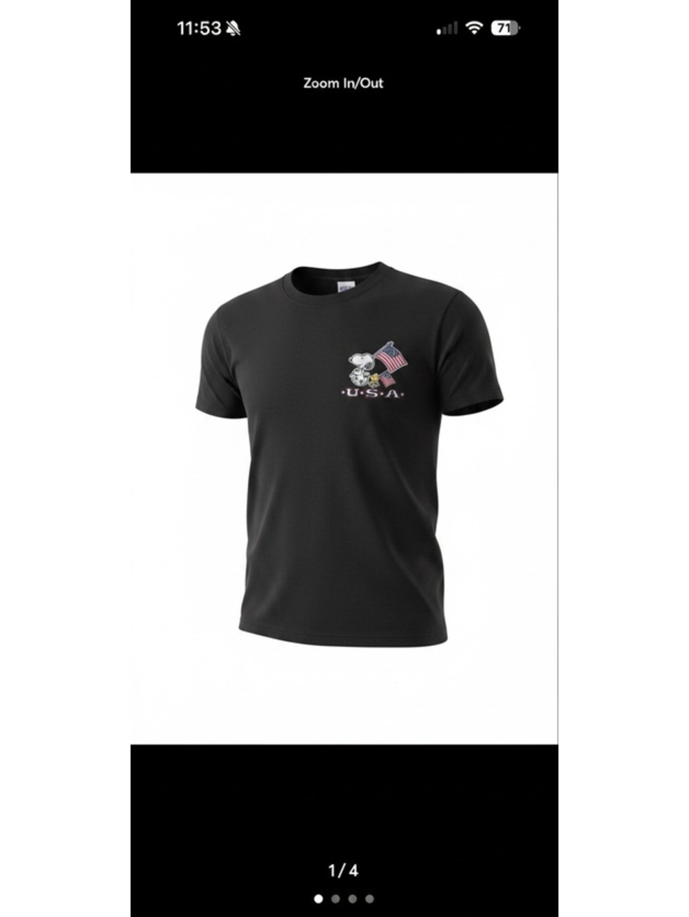 New 2026 FIFA Soccer Peanuts x USA Shirt - Mens size Large Snoopy
